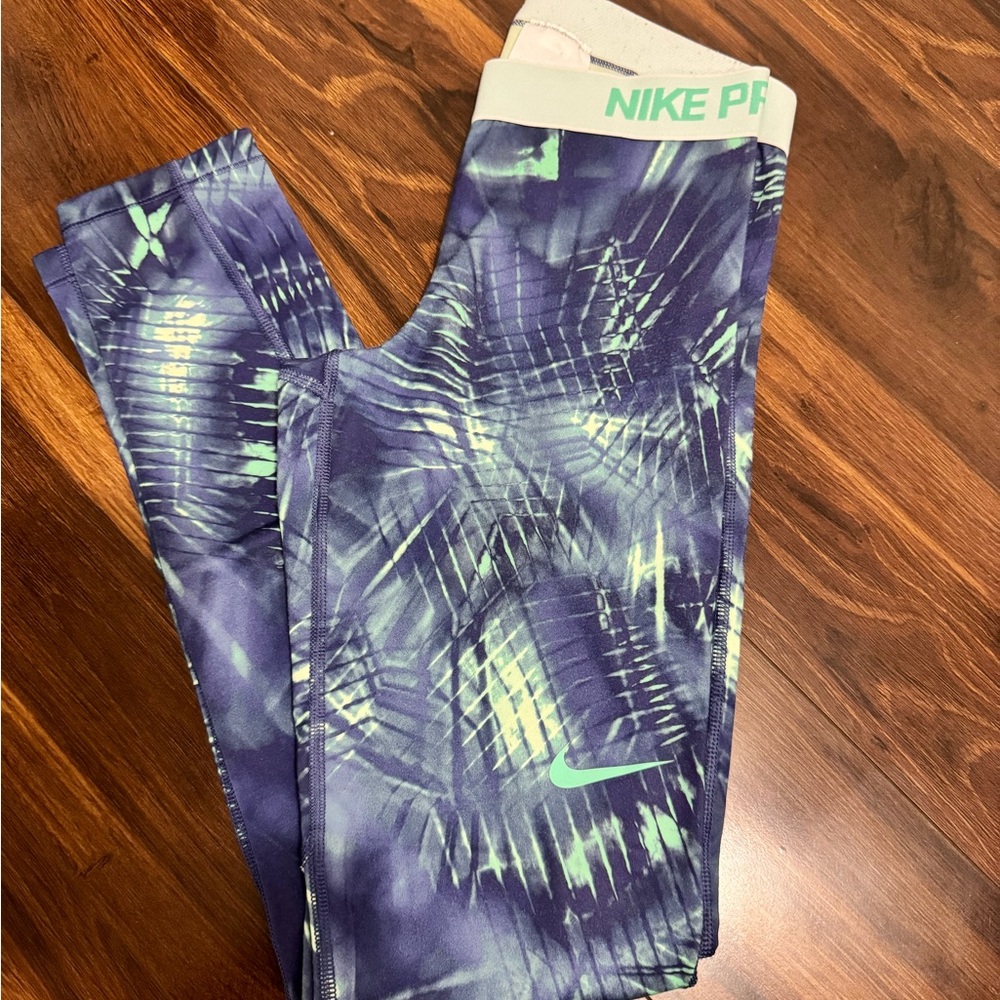 Blue Patterned Leggings